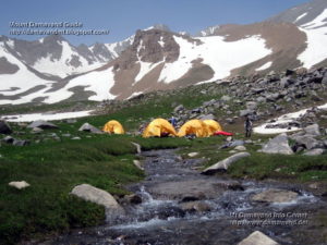 Hesarchal Camping area and AlamKouh Summit, View from South Route, Photo by A. Soltani